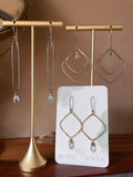 Gold Aquamarine Earrings