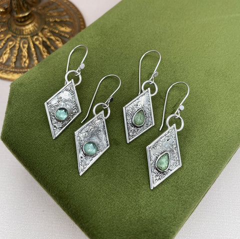 Diamond Kyanite Earrings
