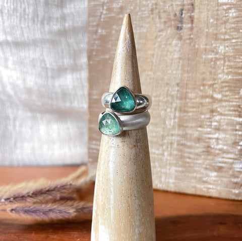 Sterling Trillion Kyanite Rings