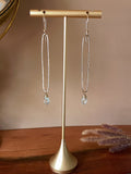 Gold Aquamarine Earrings