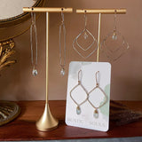 Gold Aquamarine Earrings
