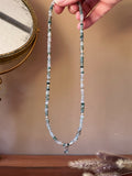 Moss Agate Mini Beaded Necklace