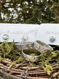 Forged in Flame Mixed Metal Textured Rings