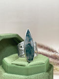 Moss Agate Goddess Rings
