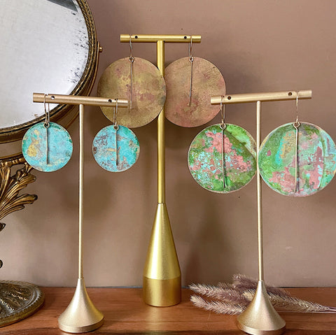 Patina Circle Earrings