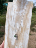 Fused Turquoise Charm Necklace