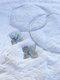 Dainty Blue Kyanite Floral Collar Necklace