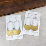 Mixed Metal Arch Earrings