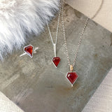Diamond Garnet Charm Necklace