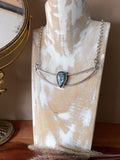 Blue Kyanite Crescent Necklace
