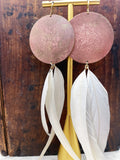 Recycled Patina Feather Earrings
