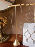 Gold Aquamarine Earrings