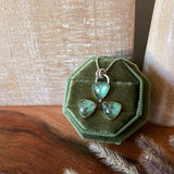 Gold Trillion Kyanite Studs & Necklace