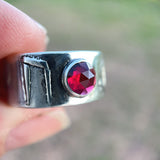 Garnet Rune Rings