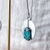 Carved Turquoise Dot Earrings
