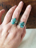 Triple Moon Goddess Turquoise Ring