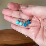 Dainty Trillion Turquoise Charms