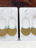 Mixed Metal Arch Earrings