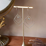 Gold Aquamarine Earrings