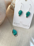 Dotted Turquoise Earrings & Necklace