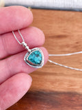 Trillion Turquoise Charm Necklace
