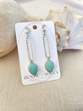 Crescent Turquoise Stud Earrings