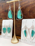 Geometric Turquoise Hoops