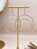 Crescent Peridot Earrings