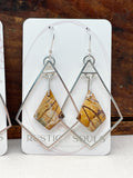 Geometric Jasper Hoop Earrings