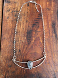 Blue Kyanite Crescent Collar Pendant