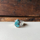 Triple Moon Goddess Turquoise Ring