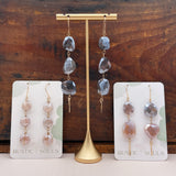 Diamond Moonstone Earrings