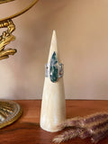 Moss Agate Goddess Rings