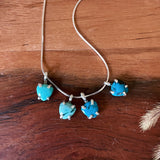 Dainty Trillion Turquoise Charms