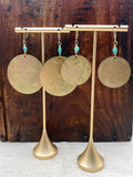Recycled Patina Round Earrings