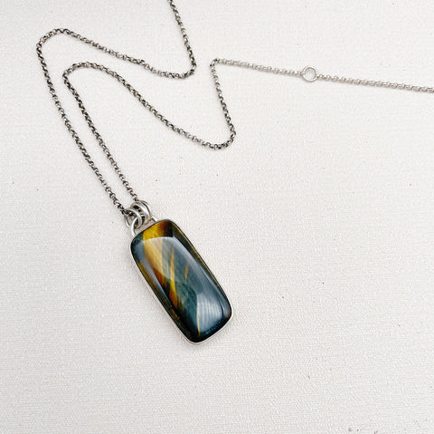 Tigers Eye Inguz Necklace