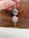 Diamond Moonstone Earrings