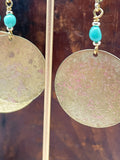 Recycled Patina Round Earrings
