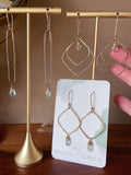 Gold Aquamarine Earrings