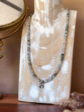 Moss Agate Mini Beaded Necklace