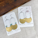 Mixed Metal Arch Earrings