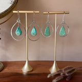 Turquoise Hoop Earrings
