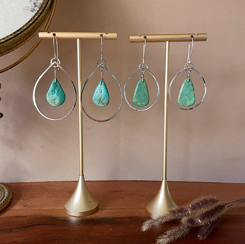 Turquoise Hoop Earrings