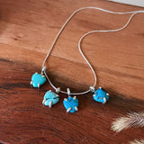 Dainty Trillion Turquoise Charms