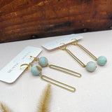 Paperclip Amazonite Dangles