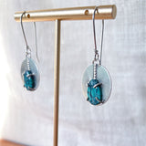Carved Turquoise Dot Earrings