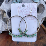 Wrapped Turquoise Hoop Earrings