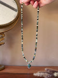 Moss Agate Beaded Necklace