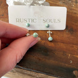 Turquoise Ball Stud Earrings