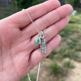 Fused Turquoise Charm Necklace